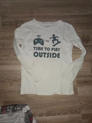 T-shirt manches longues blanc