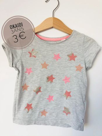Tee-shirts Okaidi gris en 3ans