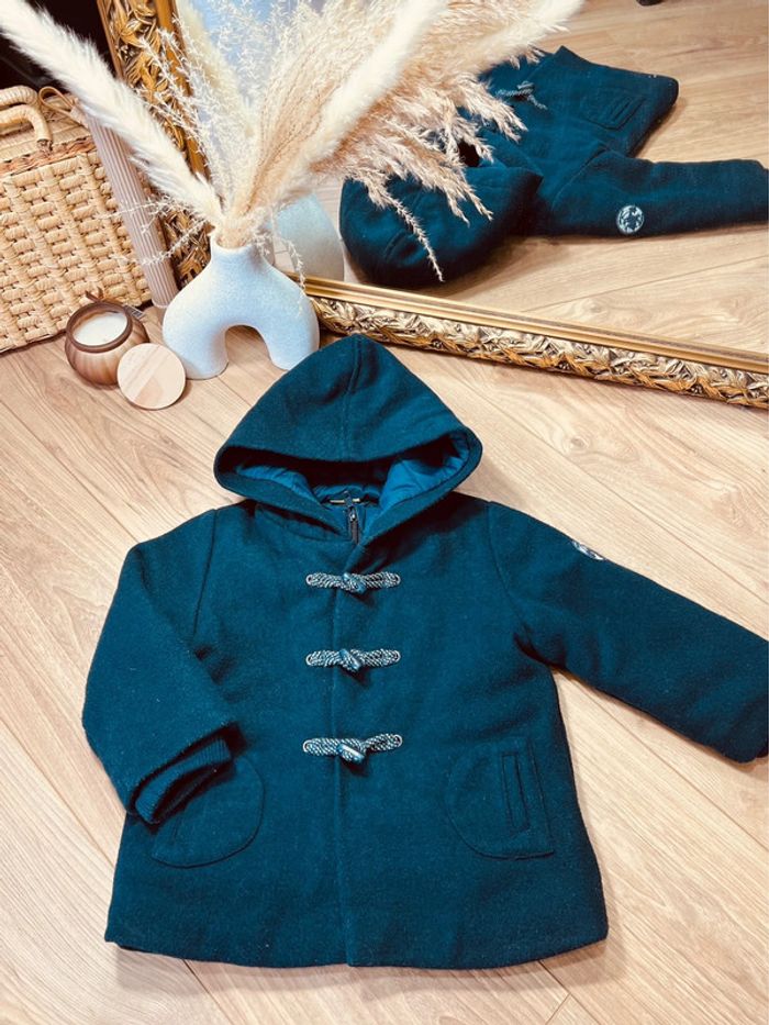 Taille 2 ans manteau duffle-coat garçon TAO bleu marine 💙