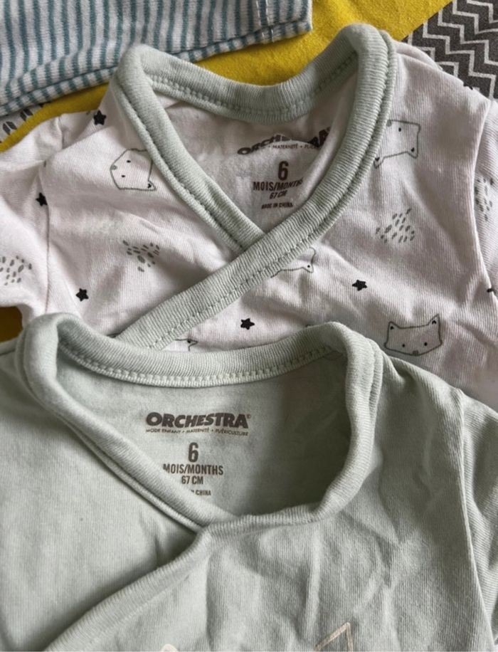 Lot de bodies 6 mois Orchestra - photo numéro 3
