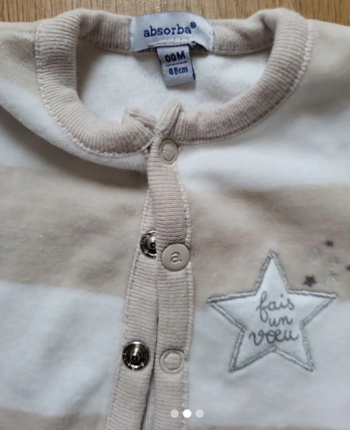 Pyjama absorba 0 mois neuf sans etiquette - photo numéro 2