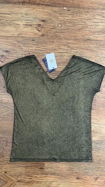 T-shirt col V doré Petit Bateau taille S