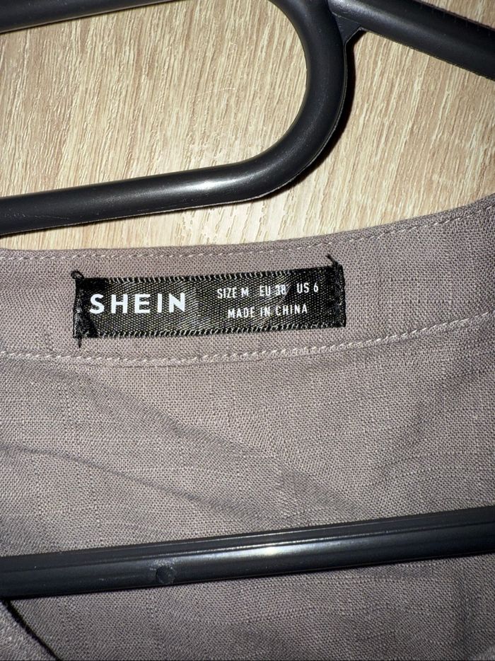 Blouse Shein grise/marron - Taille 38 - Portée 1 fois - photo numéro 3