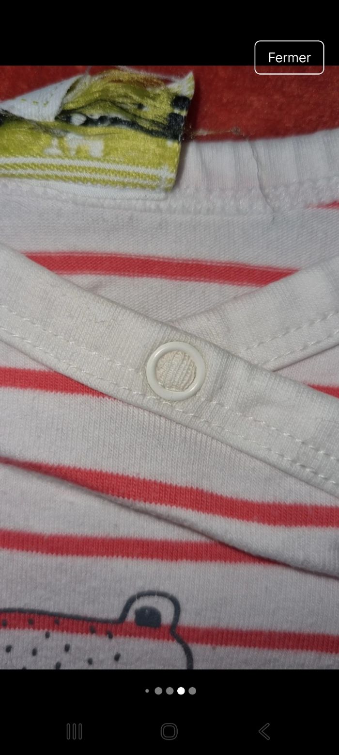 Pull/Tee-shirt naissance 0 mois fille en bon état - photo numéro 9