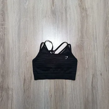 Brassière gymshark femme S gris foncé noir hauts