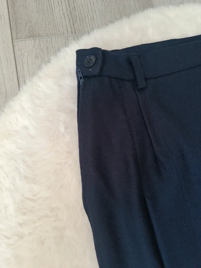 Jupe droite bleu marine vintage taille 42 - photo numéro 5