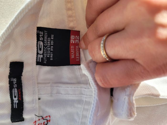 Pantalon blanc jambes larges RG512, taille S - photo numéro 9