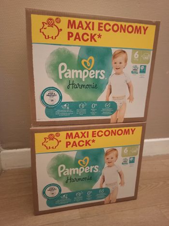Pampers harmonie taille 6(124 couches)