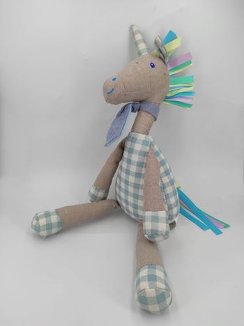 Peluche Licorne en lin Gries Deco Company