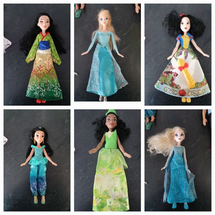 Lot 6 poupées Disney