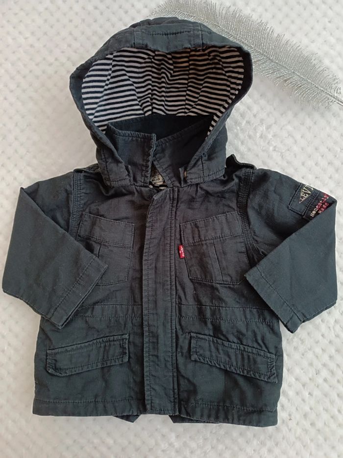 🔸Veste noire Levi's avec capuche amovible - 6 mois🔸 - photo numéro 12