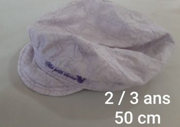 Casquette gavroche mauve fille - 2 / 3 ans - 50 cm
