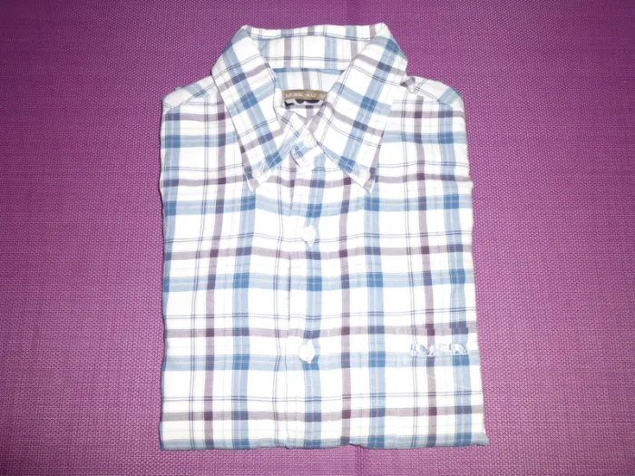 chemise manche longue bleu à carreaux MISE au green taille M