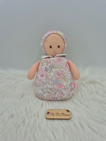 Doudou peluche lutin poupée fleurs Joséphine Jacadi liberty