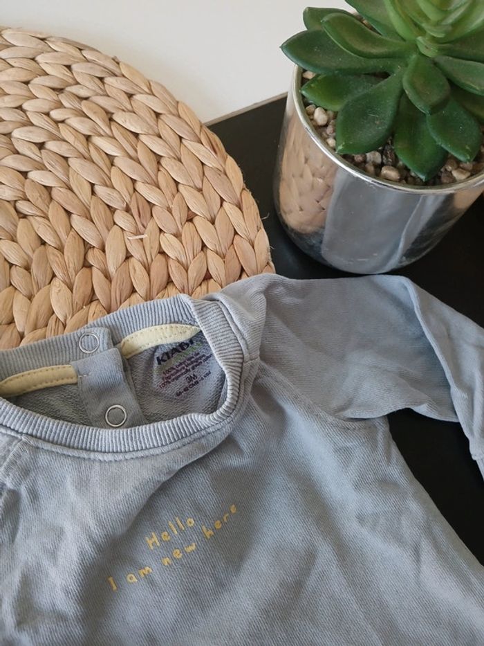 Pull gris garçon Taille 3 mois🌿🦊 - photo numéro 2
