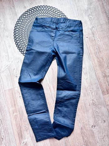 Jegging enduit bleu
