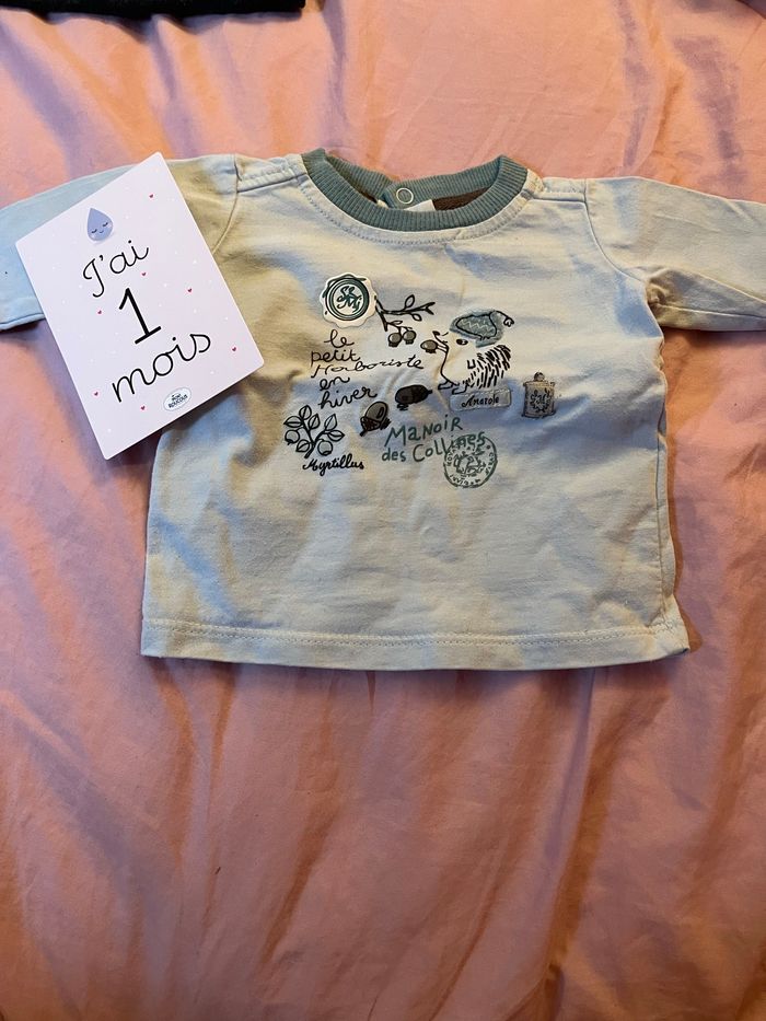 Lot t-shirt manche longue 1 mois - photo numéro 6