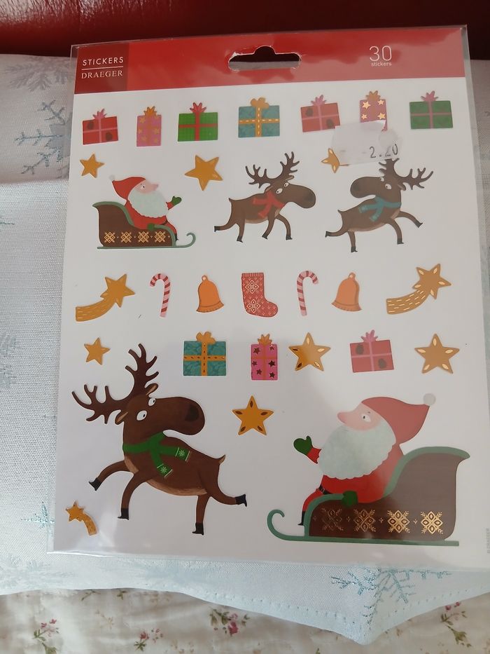 Noël: Lot autocollants [ 180 autocollants + 30 ] - photo numéro 3