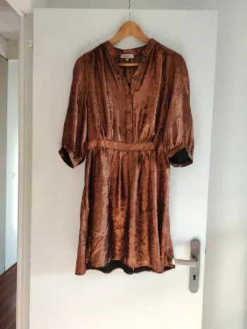 Robe Lenny B Paris - T.2 - cuivré métallisée - très bon état