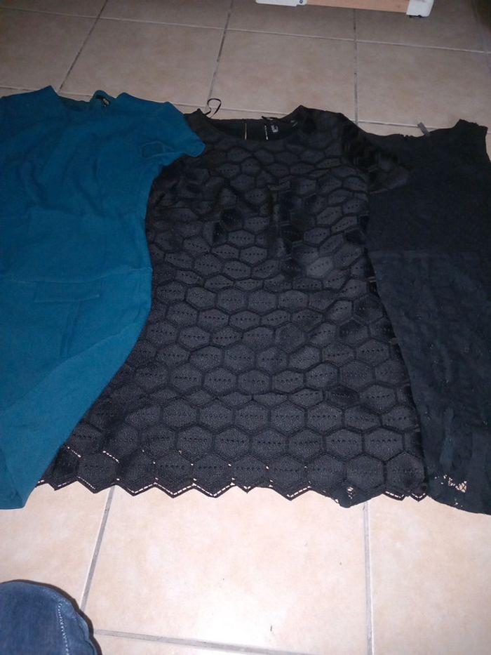 Lot de 3 Robe femme noir et une bleu taille m - photo numéro 6
