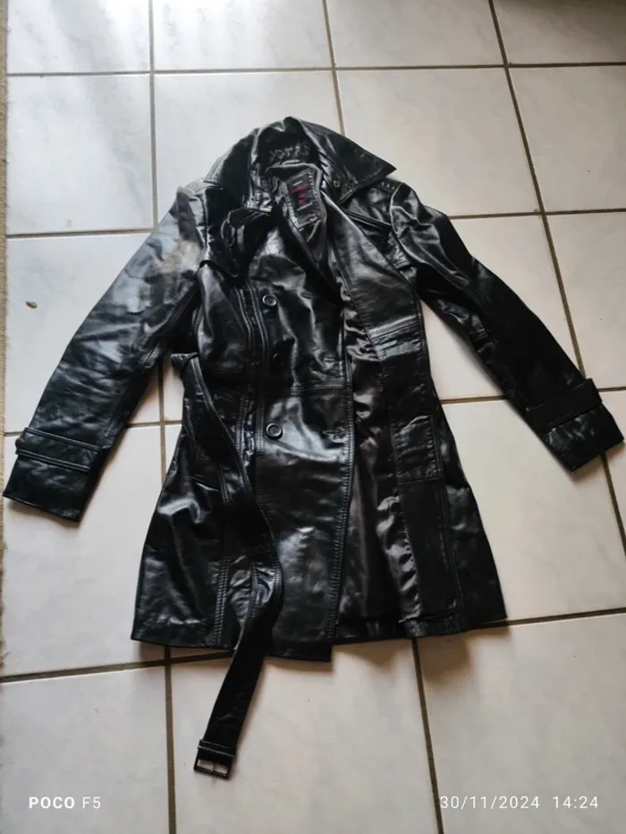 Veste  véritable cuir taille S - photo numéro 13