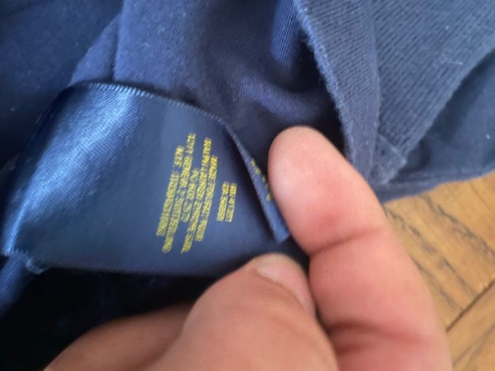 Tee shirt manche longue Ralph Lauren bleu marine logo jaune taille M (10-12 ans) - photo numéro 8