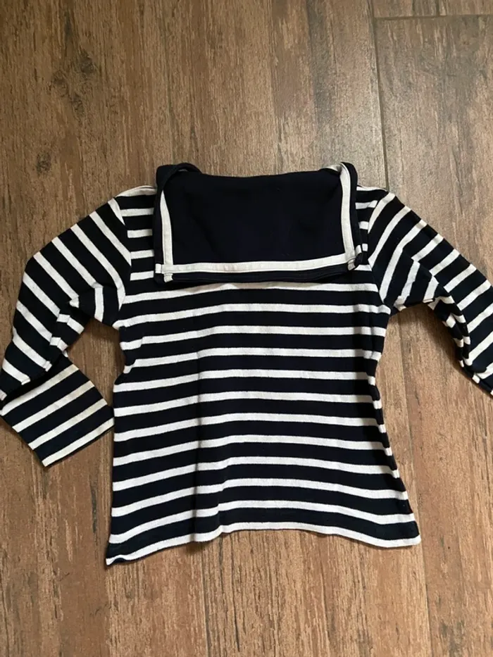 Pull marinière mixte 3 ans - photo numéro 2