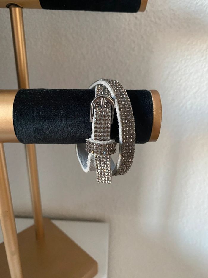 Bracelet en cuir avec sequin - photo numéro 2