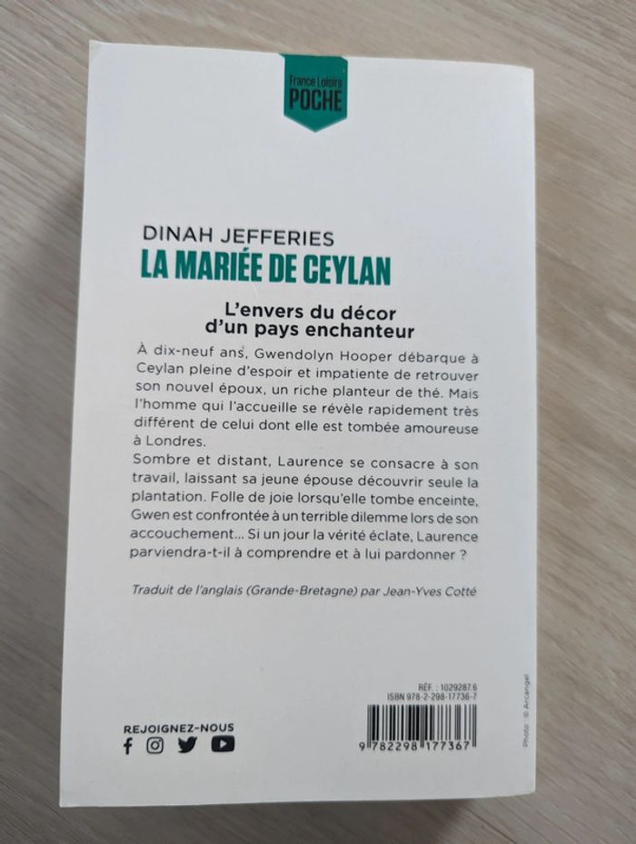 La mariée de ceylan - Dinah jefferies - photo numéro 2