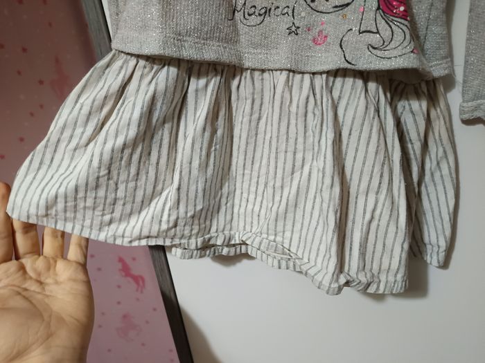 Robe licorne bi matière 12 mois - photo numéro 2