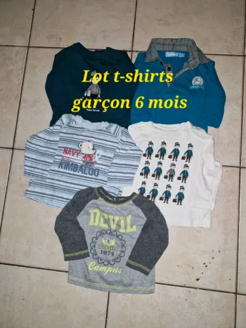 Lot t-shirts garçon 6 mois