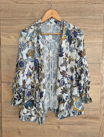 Gilet kimono fleurie