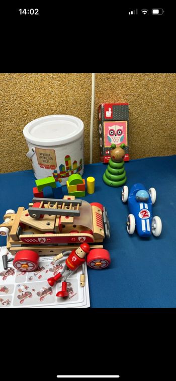 Lot jouets bois