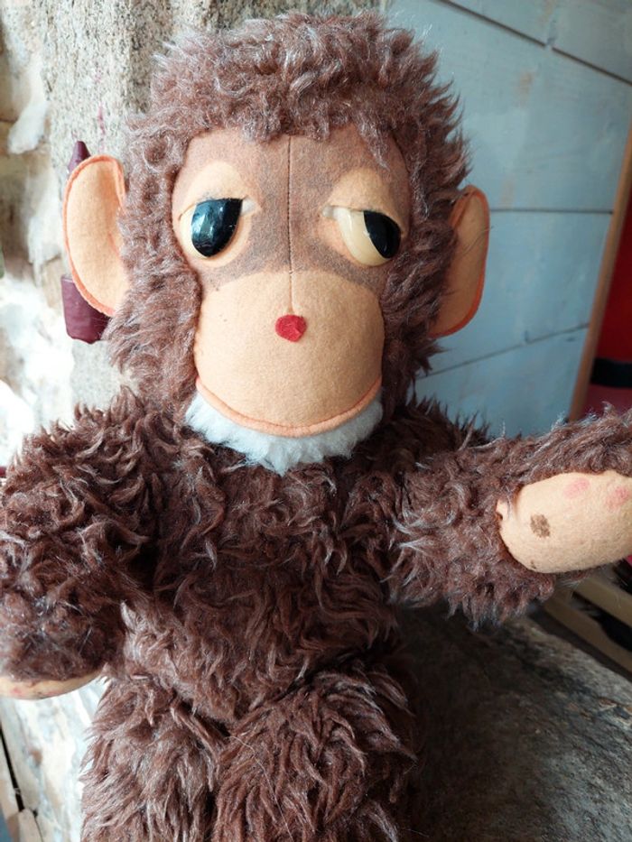 Ancienne grande peluche singe - photo numéro 2