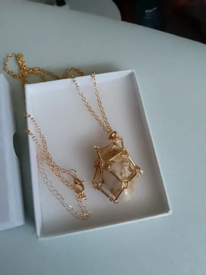 Collier pierre naturelle d'agate - photo numéro 3