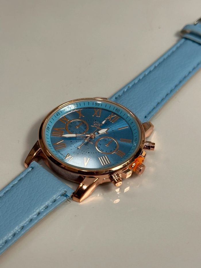 Montre Bleu Turquoise « Geneva » Mixte - photo numéro 3