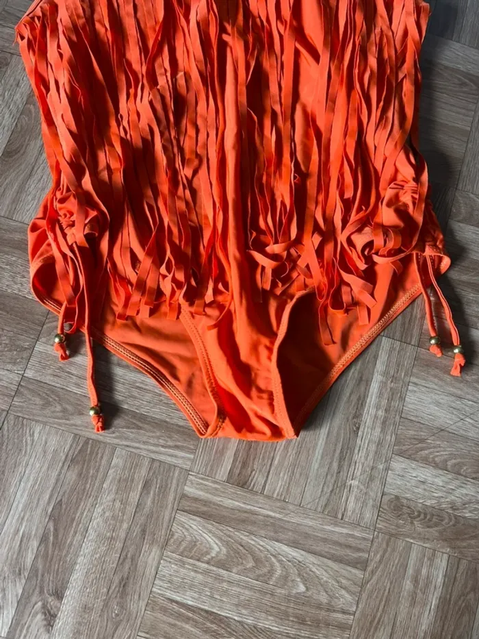 Maillot de bain une pièce orange vintage - photo numéro 3