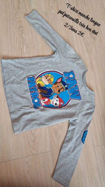 T-shirt manche longue pat'patrouille 2/3ans