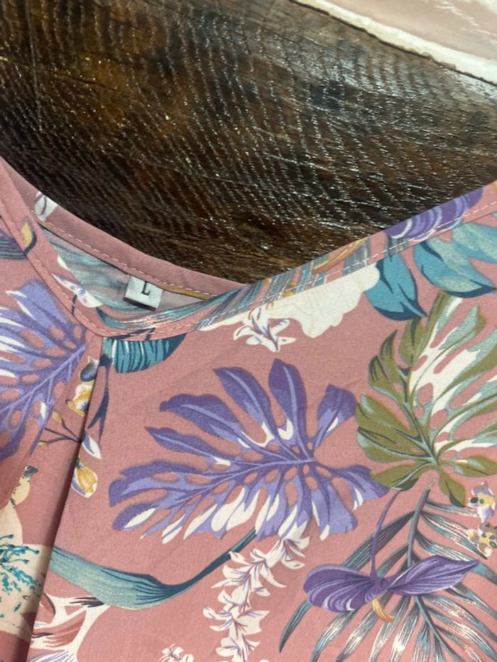 débardeur fleuri taille L - photo numéro 4