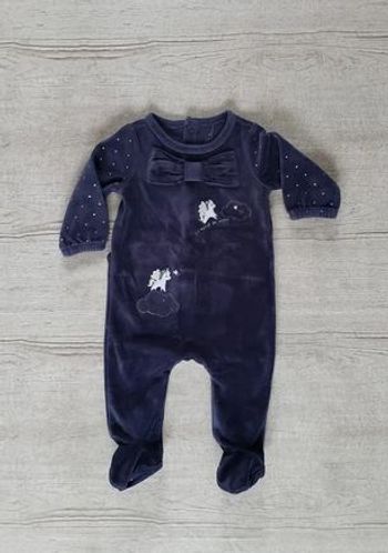 grenouillère fille 6 mois bleu marine Sergent Major