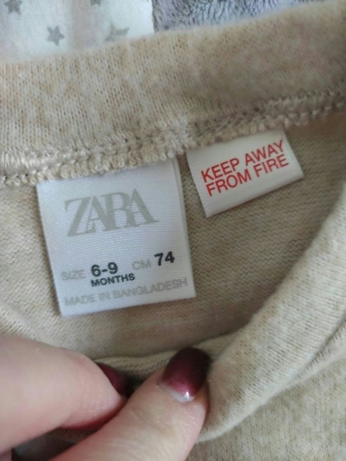 Pull Zara 6/9 mois beige - photo numéro 2