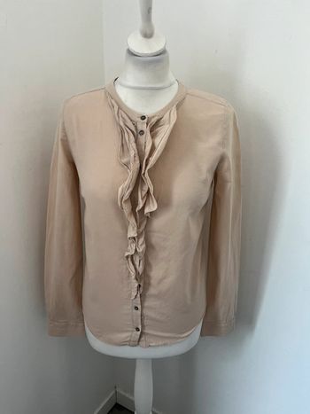 Chemisier froufrou beige comptoir des cotonniers S