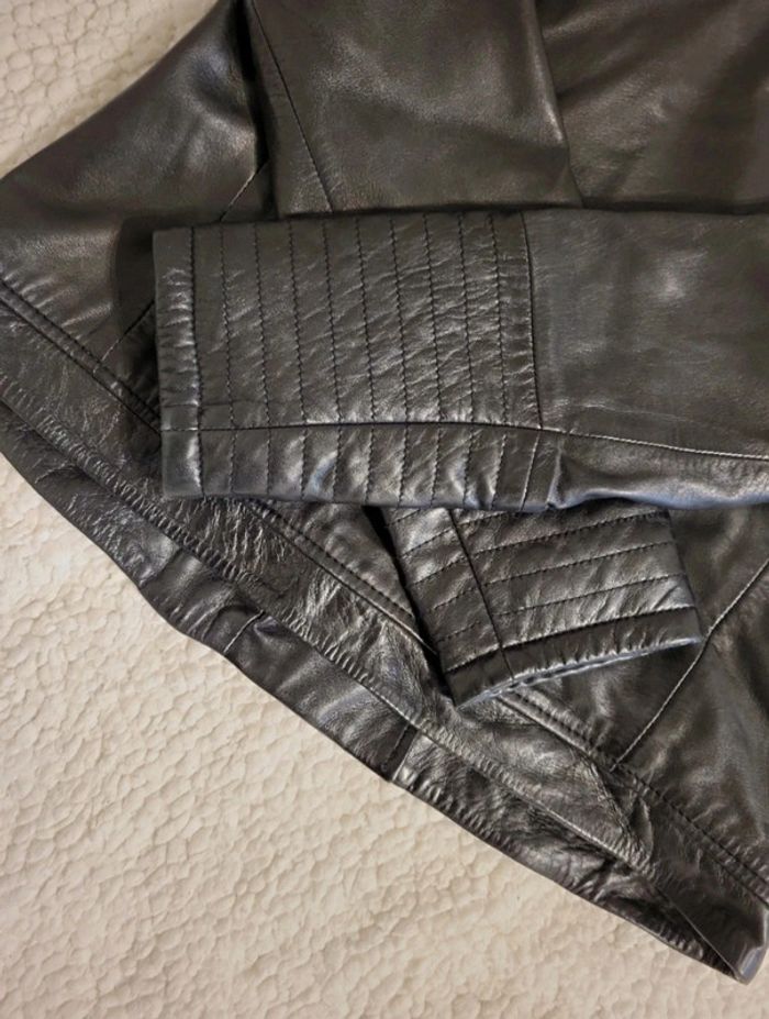 Veste en cuir de mouton noir ! - photo numéro 8