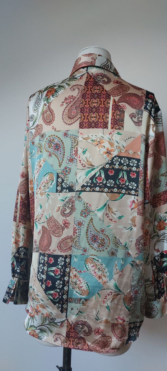 Chemise patchwork fluide à  imprimé - photo numéro 2