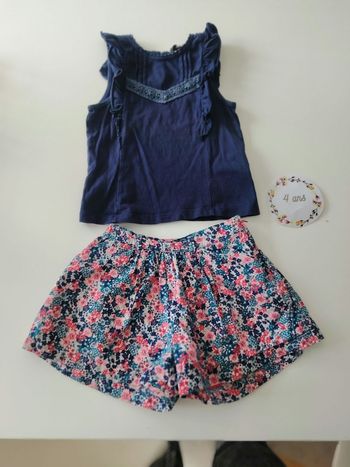 Ensemble chic d'été fille 4 ans Cyrillus et sergent major