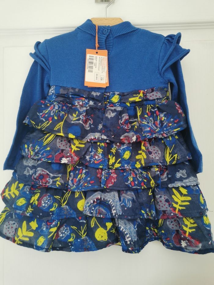 Robe hiver bleu Marese neuve avec étiquette 12 mois - photo numéro 4
