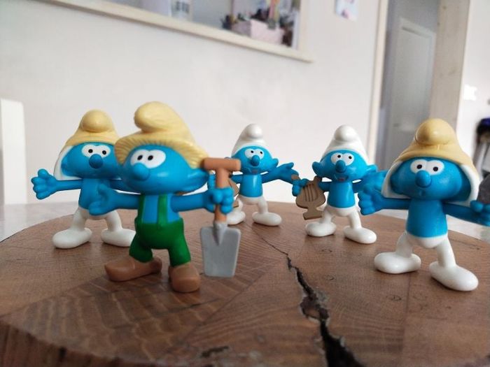 đź’ž Lot de 5 Schtroumpfs