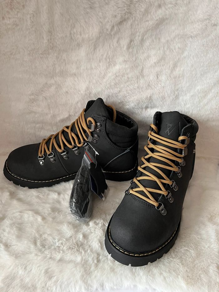 Bottines noires en cuir fourrées à l intérieur 37 - photo numéro 3