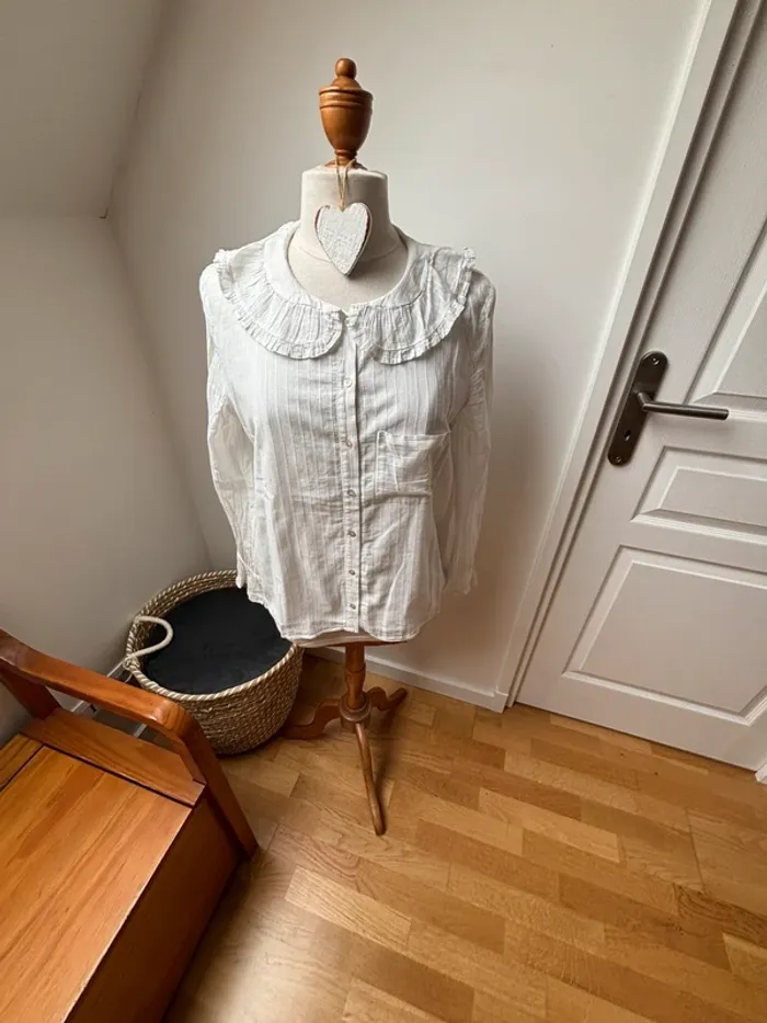 🌼 sublime Chemise blanche à col - Balzac Paris - L