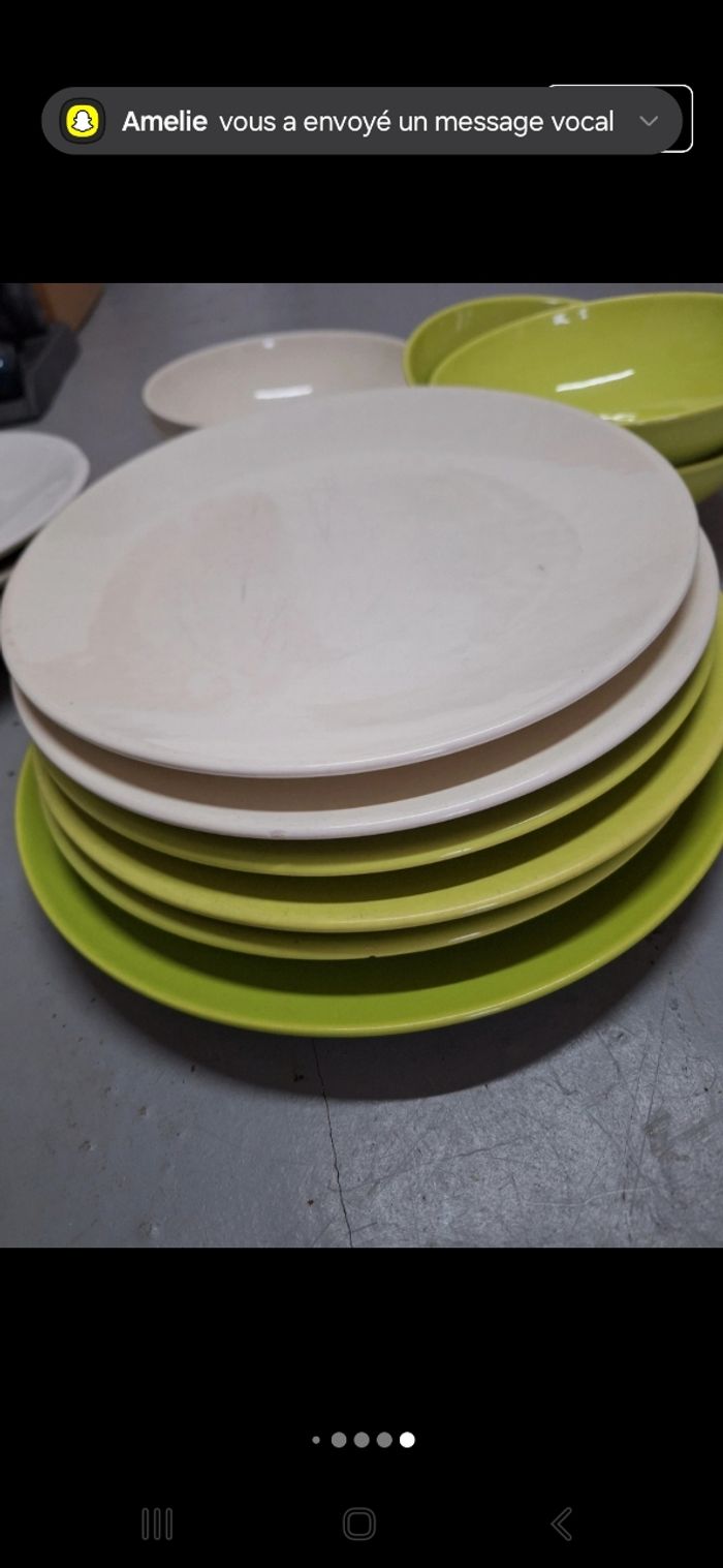 Lot d'assiettes 2 couleurs - photo numéro 5